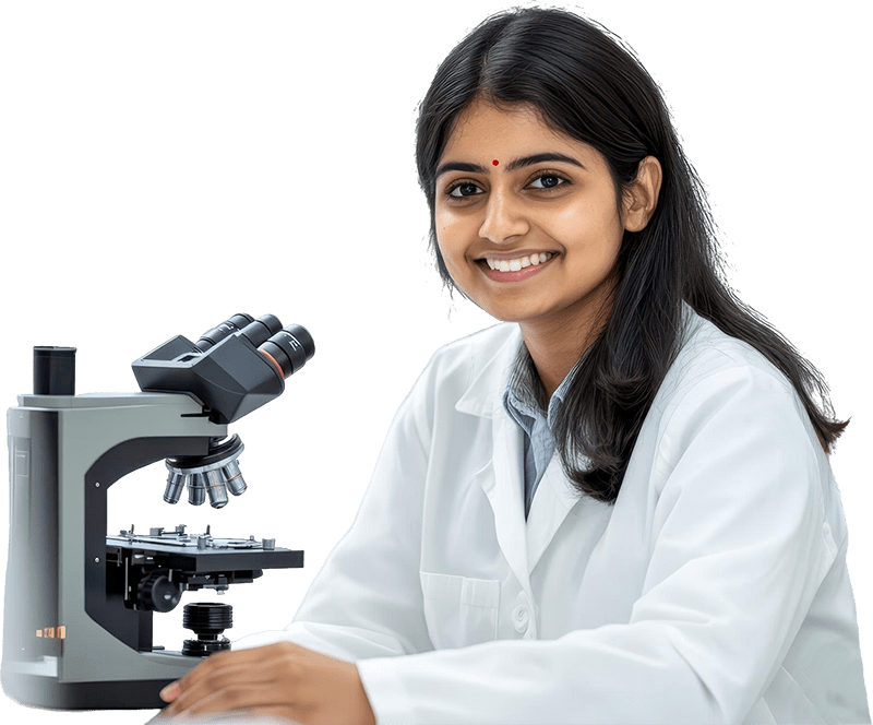 Students doing practical training for ADMLT Medical Laboratory Technology course in Thane